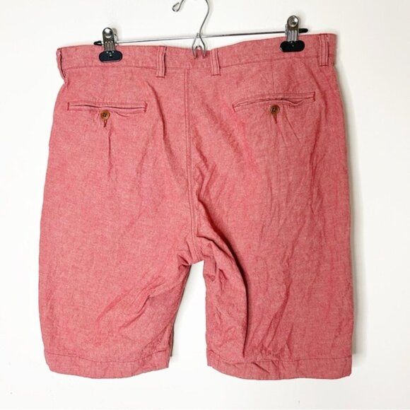 J Crew Men's Gramercy Shorts cotton linen 10" Red Size 34 Casual Summer Basic - Picture 9 of 12